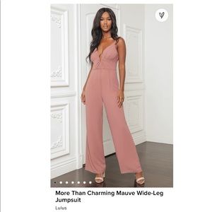 ✨3 for $40✨ Lulu’s More Than Charming Muave Wide-Leg Jumpsuit
